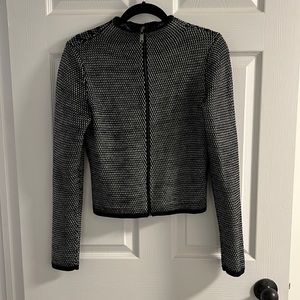 Classic Black and White Wool Sweater